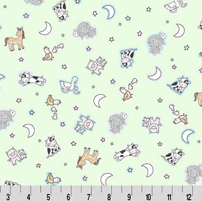 Pastel Goodnight Farm Sleepy Farm Quilting Cuddle Fabric Per Yard