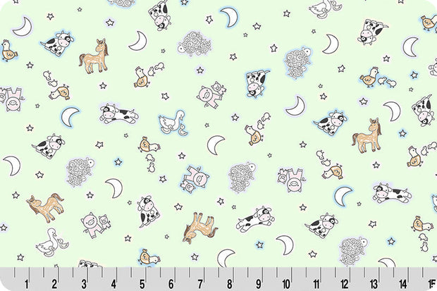 Pastel Goodnight Farm Sleepy Farm Quilting Cuddle Fabric Per Yard