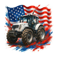 Patriotic Tractor Fabric Panel 17