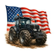 Patriotic Tractor Fabric Panel 20