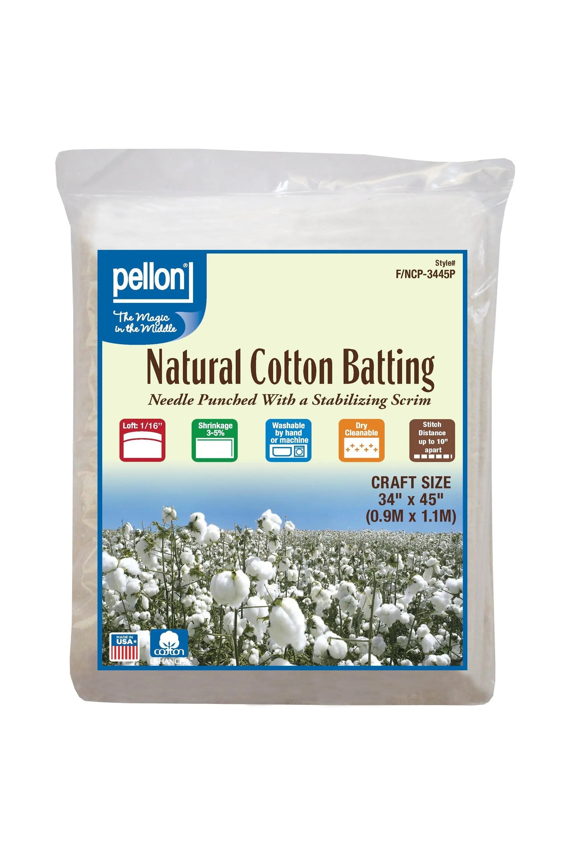 Pellon® Natural Cotton Batting With Scrim  34