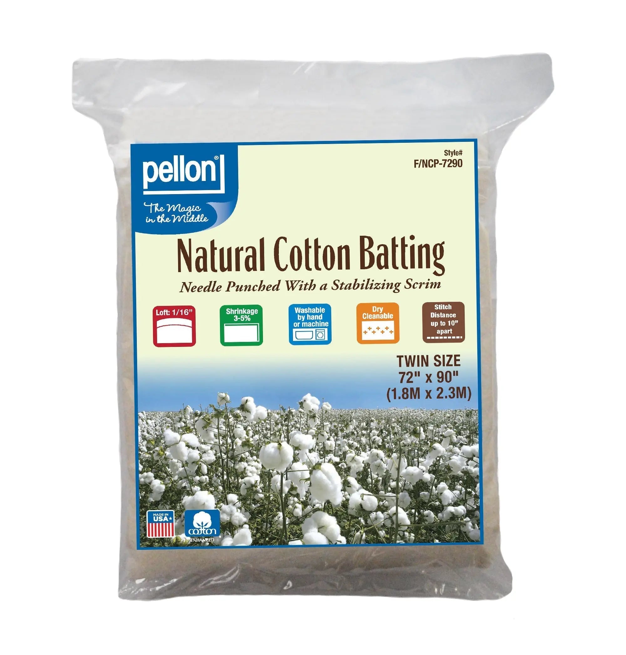 Pellon® Natural Cotton Batting With Scrim  72