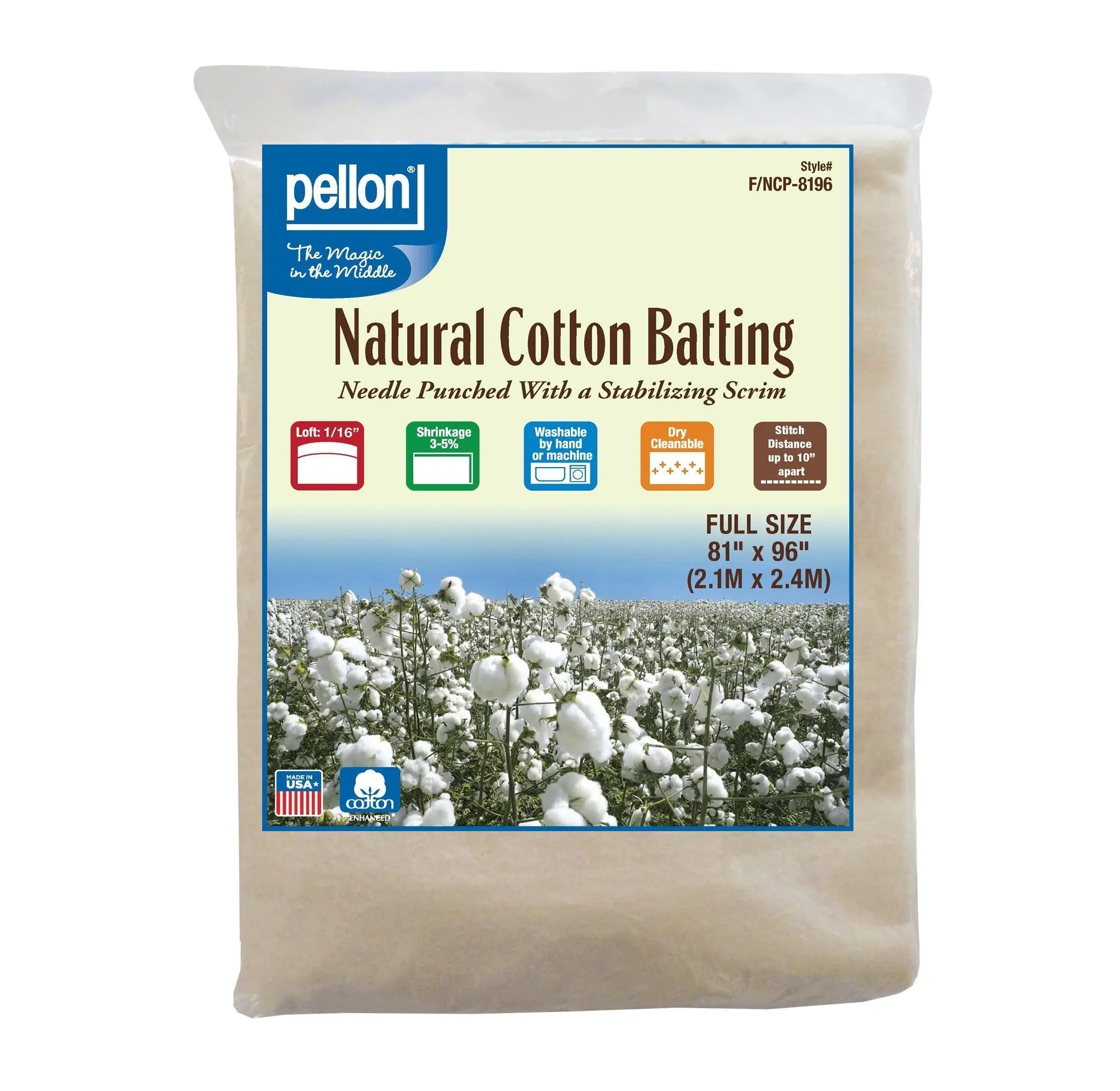 Pellon® Natural Cotton Batting With Scrim  81