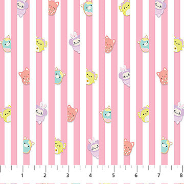Pink Strips Springtime Squishmallows Cotton 44