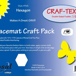 Placemat Craft Pack 15in x 17-1/4in Hexagon 4pk