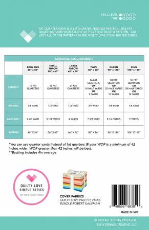 Fat Quarter Dash Quilt Pattern