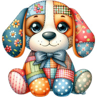 Quilted Toy Animals Fabric Panel 10