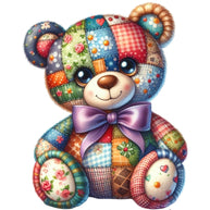 Quilted Toy Animals Fabric Panel 1