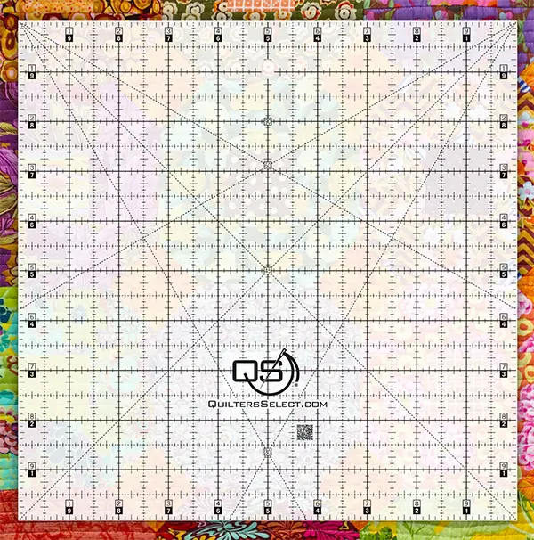 Quilters Select Non-Slip Crystal Clear Ruler 10