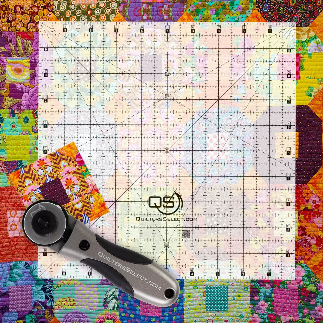 Quilters Select Non-Slip Crystal Clear Ruler 10