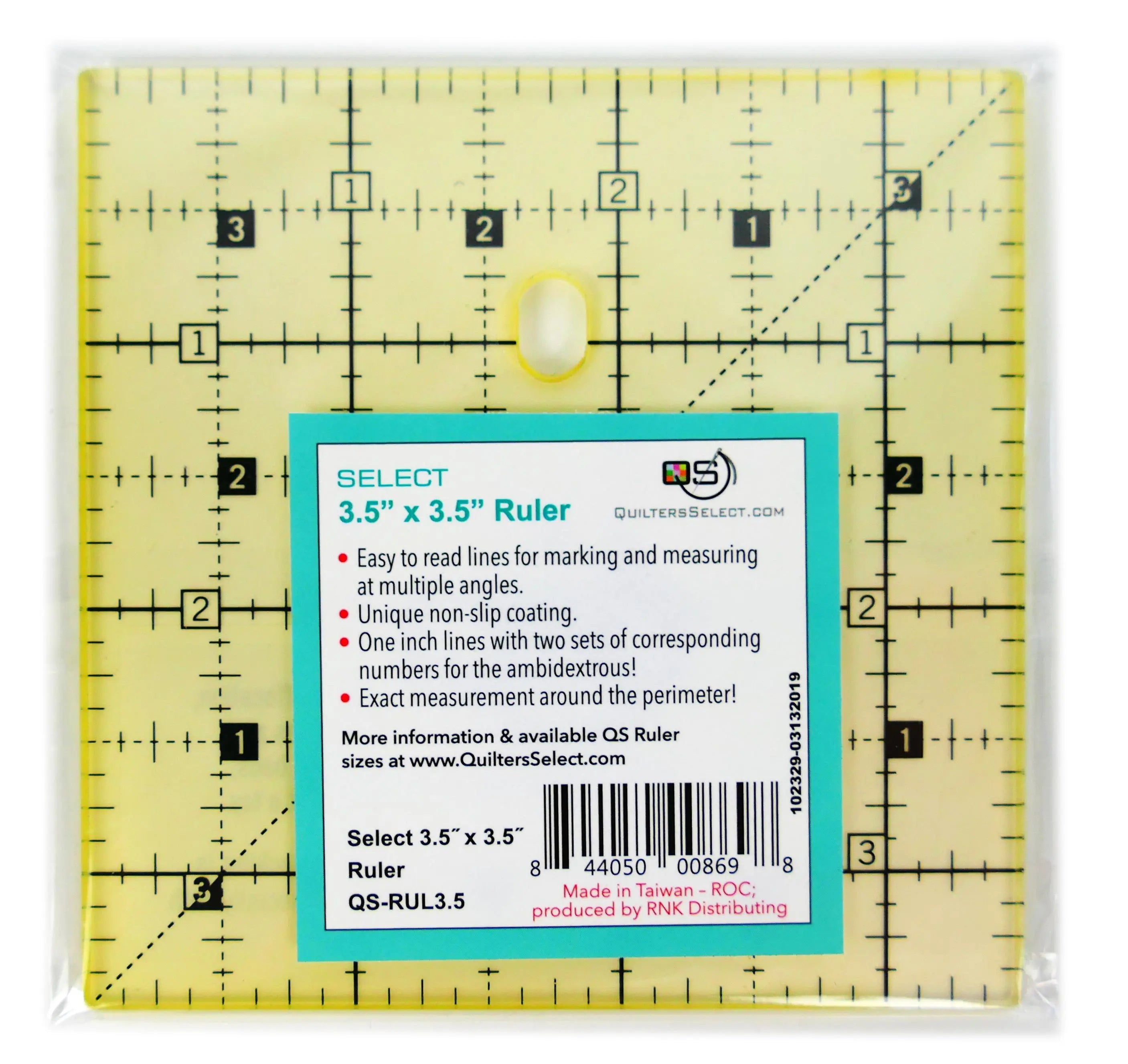 Quilters Select Non-Slip Ruler 3.5