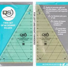 Quilters Select Twin Set of 60 Degree Half Triangle Rulers
