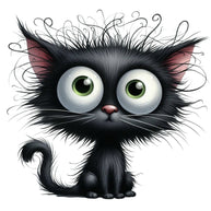 Quirky Crazy Cats Fabric Panel 27