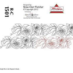 1501 Pretty Pansies Pantograph by Rose-Clair Fletcher