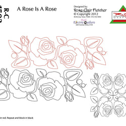 1503 A Rose Is A Rose Pantograph And Block by Rose-Clair Fletcher