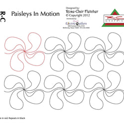 1512 Paisleys In Motion Pantograph by Rose-Clair Fletcher