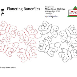 1513 Fluttering Butterflies Pantograph by Rose-Clair Fletcher