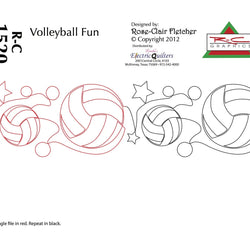 1520 Volleyball Fun Pantograph by Rose-Clair Fletcher