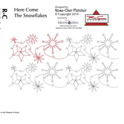 1534 Here Come The Snowflakes Pantograph by Rose-Clair Fletcher