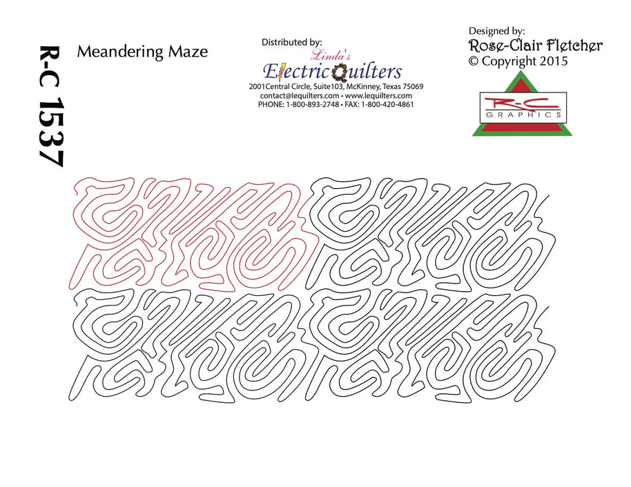 1537 Meandering Maze Pantograph by Rose-Clair Fletcher