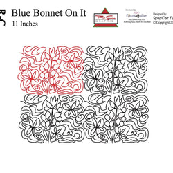 1539 Blue Bonnet On It Pantograph by Rose-Clair Fletcher