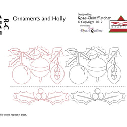 1515 Ornaments & Holly Pantograph by Rose-Clair Fletcher