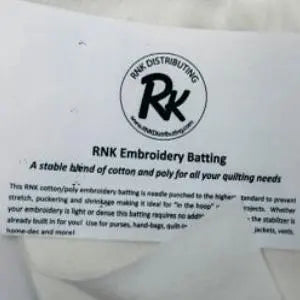 RNK Embroidery Batting 60