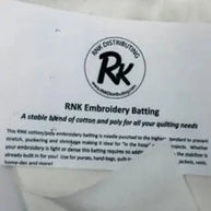 RNK Embroidery Batting 60