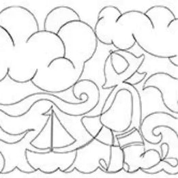 239 Rainy Day Duck And Sailboat Pantograph by Linda V. Taylor