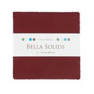 Red Burgundy Bella Solids Charm Pack Precuts