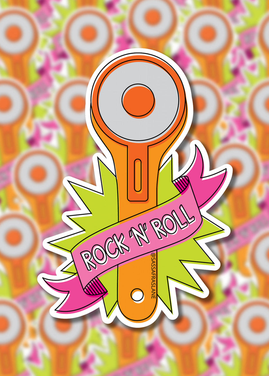 Rock 'n' Roll Rotary Cutter Sticker