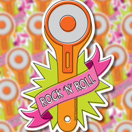 Rock 'n' Roll Rotary Cutter Sticker