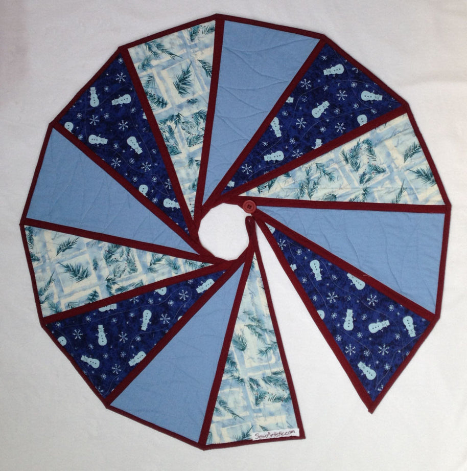 Modern Two Sided Tree Skirt Quilt Pattern