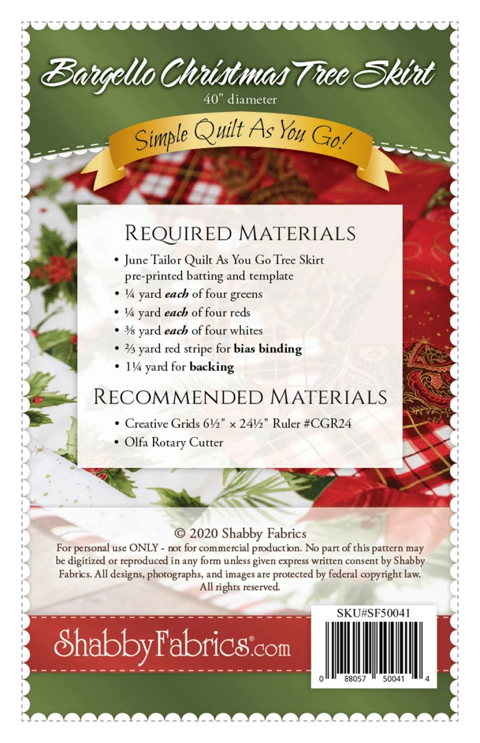 Bargello Christmas Tree Skirt Pattern