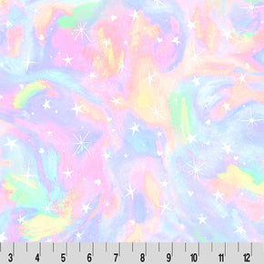 Unicorn Splash Cloud Cuddle Fabric per yard
