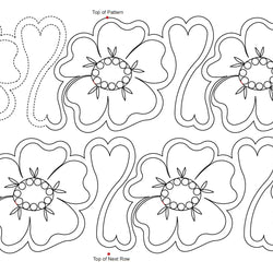 1400 Flowers and Hearts Pantograph