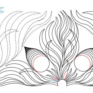 274 Triangle Fern Petals Pantograph by Linda V. Taylor