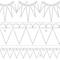280 Heart Borders Pantograph by Linda V. Taylor