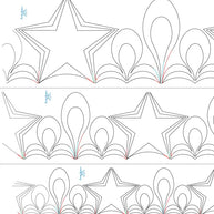 281 Star Borders Pantograph by Linda V. Taylor