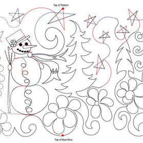 283 Snowmen #2 Pantograph by Linda V. Taylor