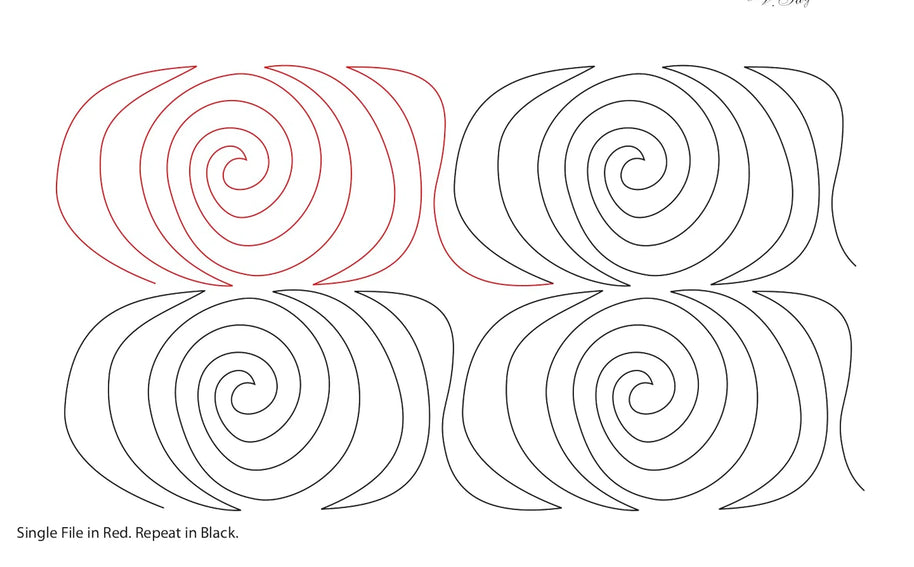 066 Swirls Pantograph by Linda V. Taylor