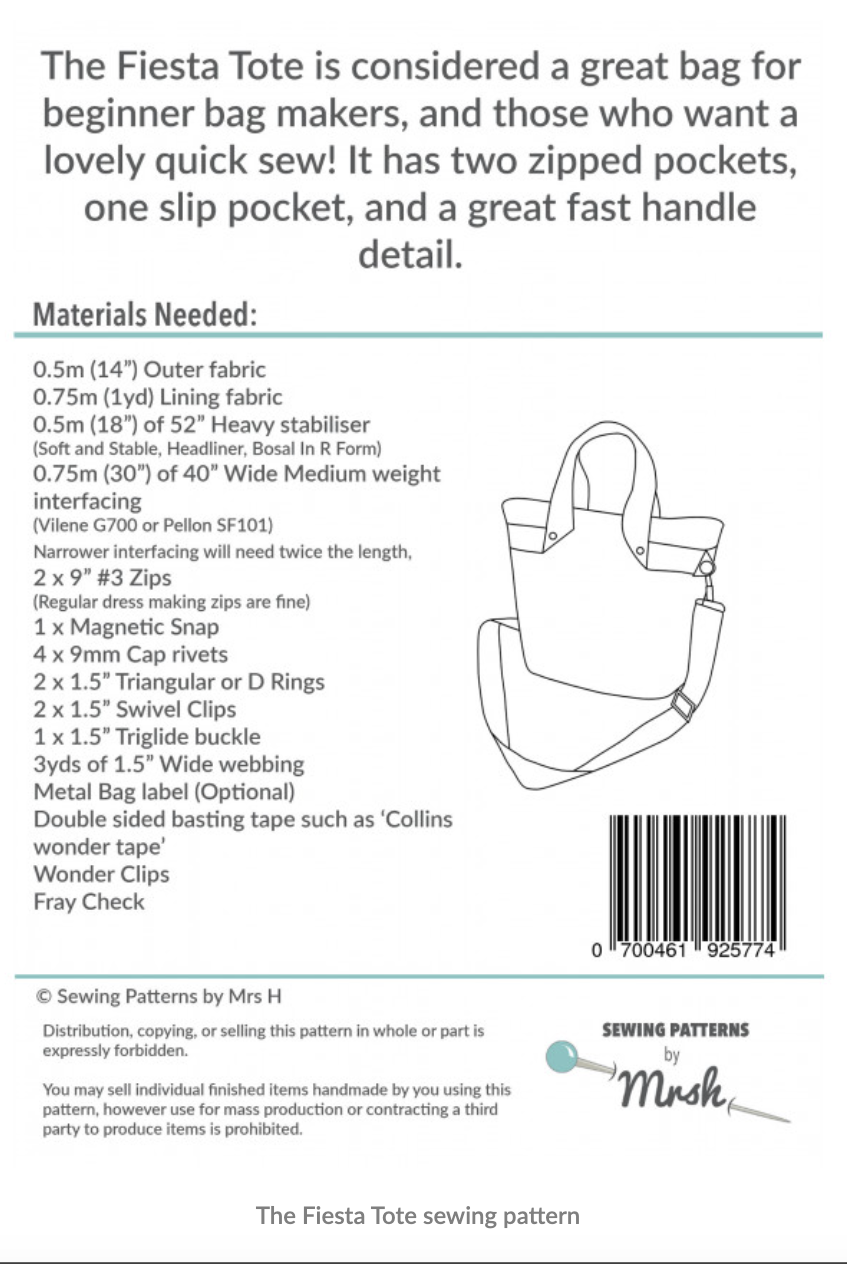 Fiesta Tote Sewing Pattern