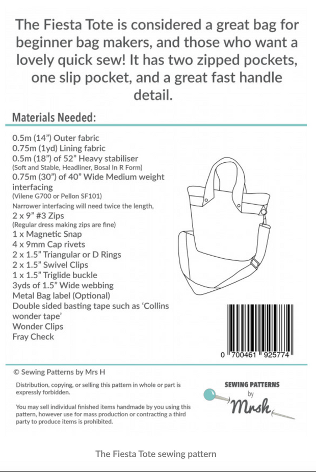 Fiesta Tote Sewing Pattern