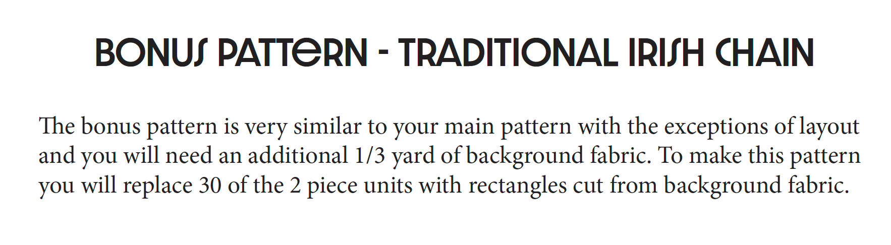 Shamrocks Table Runner Pattern