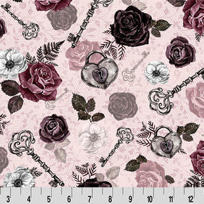 Secret Crush Black Cherry Digital Cuddle Fabric Per Yard