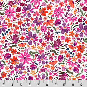 Snow Whispering Blooms Mystical Quilting Cuddle Fabric Per Yard