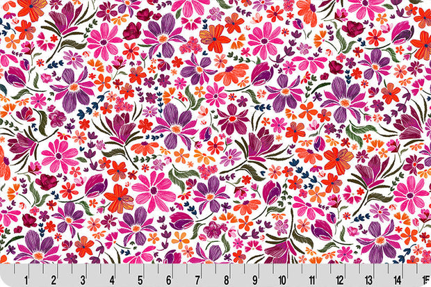 Snow Whispering Blooms Mystical Quilting Cuddle Fabric Per Yard
