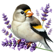 Spring Birds and Flowers Fabric Panel 6