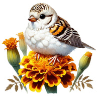 Spring Birds and Flowers Fabric Panel 9