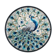 Stained Glass Peacocks Fabric Panel 4